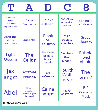 TADC Ep8 Bingo Card 2