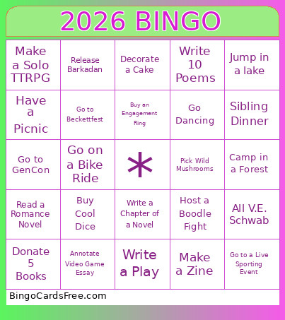 Tadhana's Bingo Card