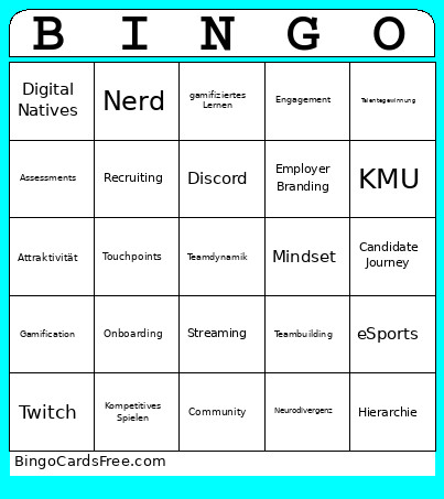TAG24 Bingo Card