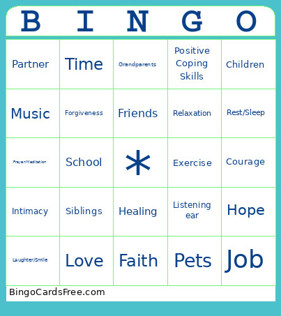 Take Stock In Your Life Bingo Card