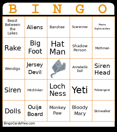 Tales By The Fire Bingo Card