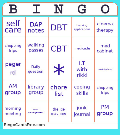 Tamarack Bingo Card