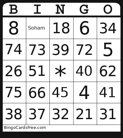 Tana Birthday -everyone Bingo
