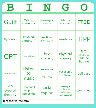 TandC Bingo Card