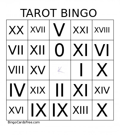 TAROT Bingo Card