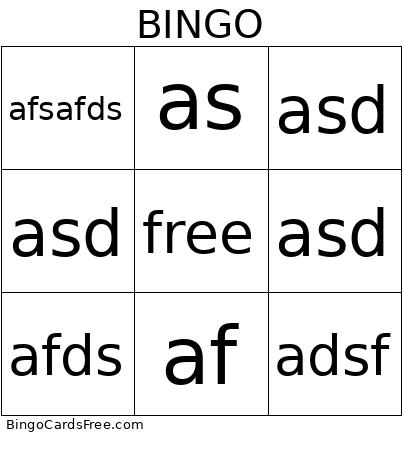 tbday Bingo