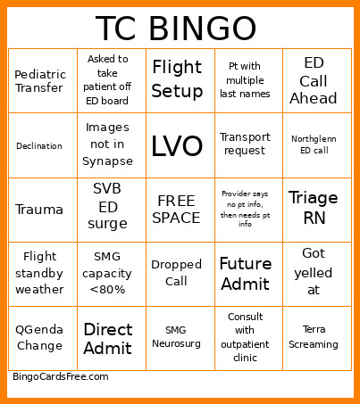 TC Bingo Card