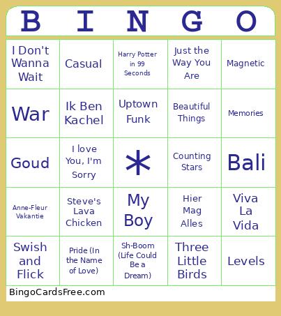 TCV Groep 7! Bingo