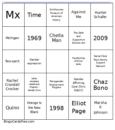 TDOV 2026 Bingo Card