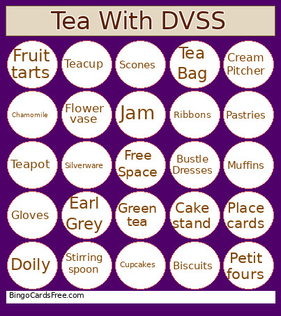 Tea With DVSS Bingo Card