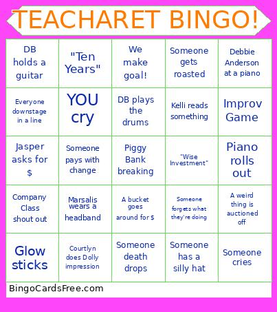TEACHARET BINGO!