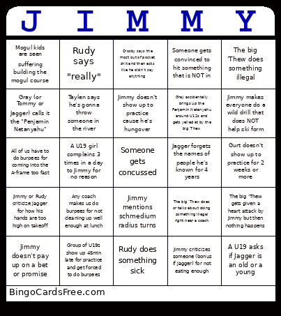 Team Summit Bingo Card