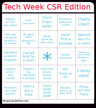 Tech Week Tech Edition Bingo Card
