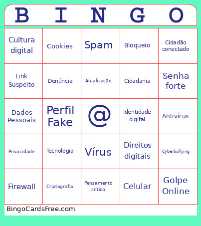 TECNOLOGIA Bingo Card