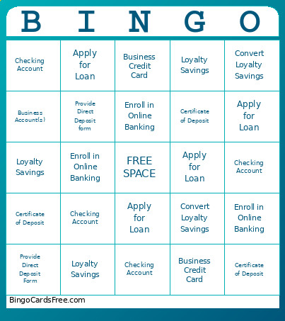 TELLER 7 Bingo Card