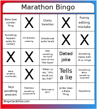 Temp. Hodgepodge Marathon Bingo Card