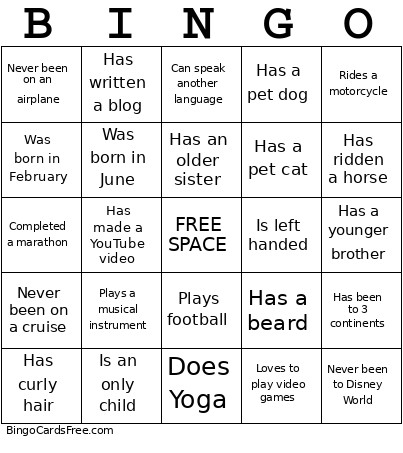 Templat Bingo Card
