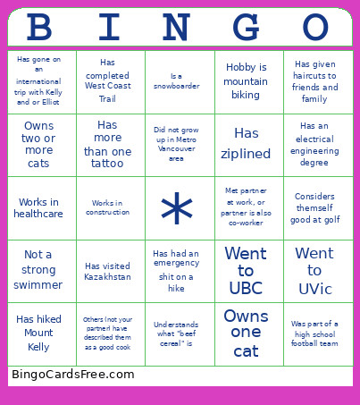 Template 3 Bingo Card