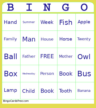 Templeta Bingo Card