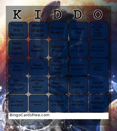 TennoCon2025 Bingo