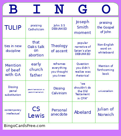 Terryl Bingo Card