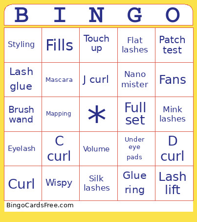 Test 1 Bingo Card