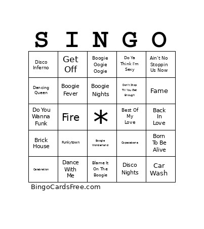 Test 1 Bingo Card