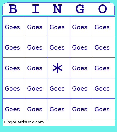 Test! Bingo Card