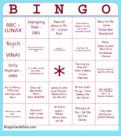 Test Bingo Card