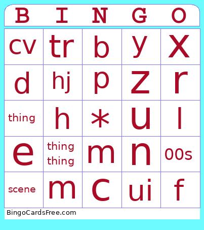 Test1 Bingo Card