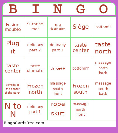 Test1 Bingo Card