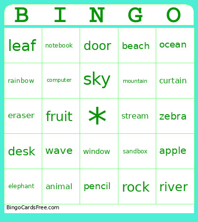 Test1 Bingo Card