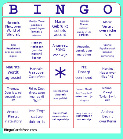 Test1 Bingo Card