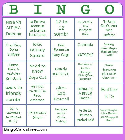 Test1 Bingo Card