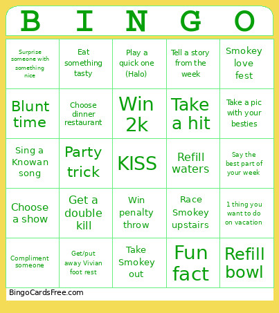 Test222 Bingo Card