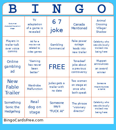 Test3333 Bingo Card