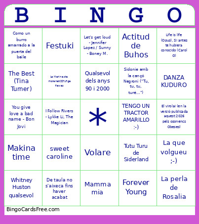 Test5 Bingo Card