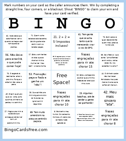 Teste Bingo Card