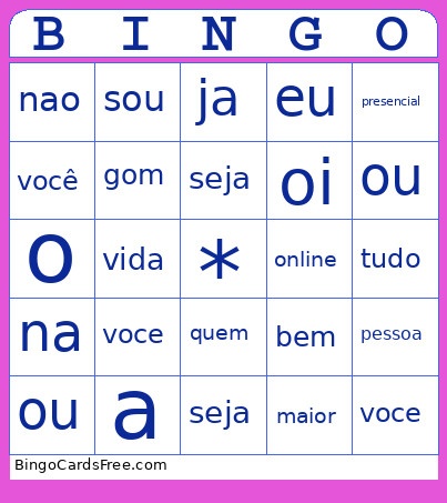Teste Bingo Card