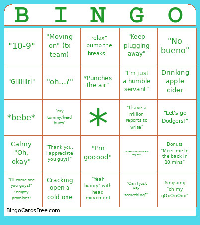 Teste Bingo Card