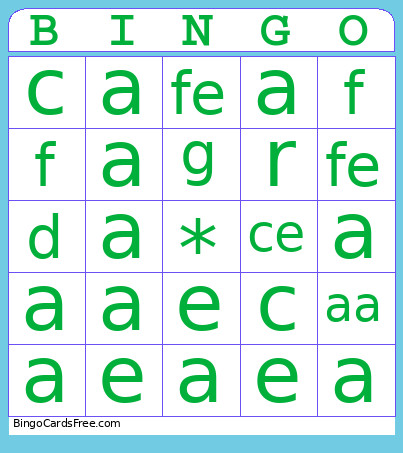Teste Bingo Card