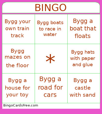 Testfge Bingo Card