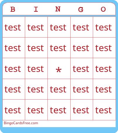 testing Bingo