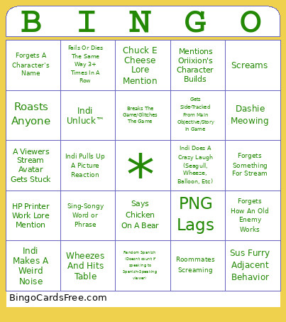 Testing Bingo Card
