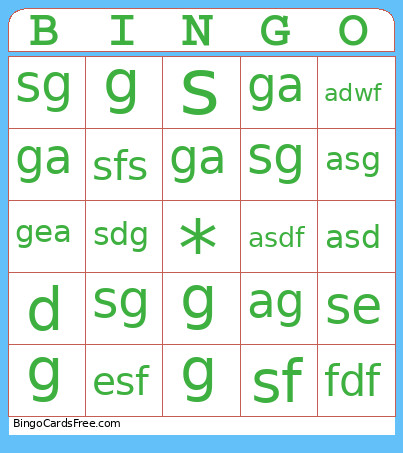 Testing Bingo Card