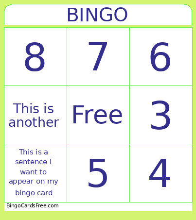 Testing Template For My Shitty Bingo Card