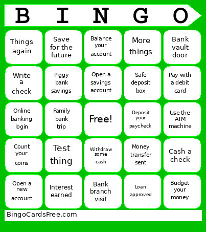 Testing The Thing Bingo Card