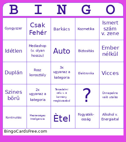 Testjgfgkvkhjfhjz Bingo Card