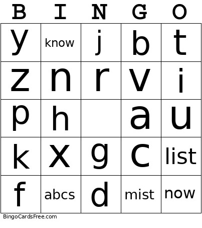 Testr Bingo Card