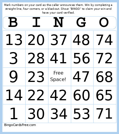 Testsssss Bingo Card